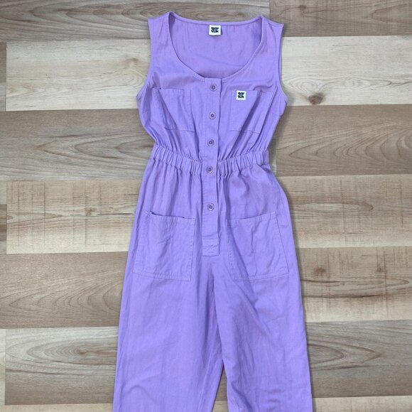 Lucy & Yak Women's Purple Organic Cotton Juni Jumpsuit Size XS - Picture 6 of 8